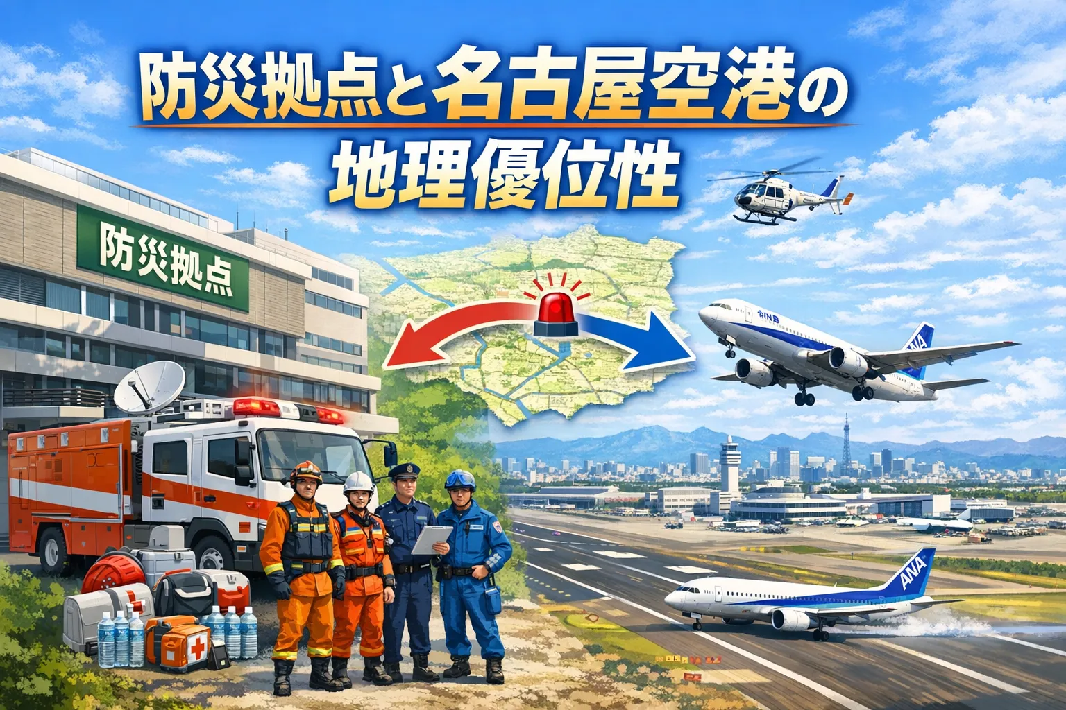 豊山町防災拠点と名古屋空港の地理優位性