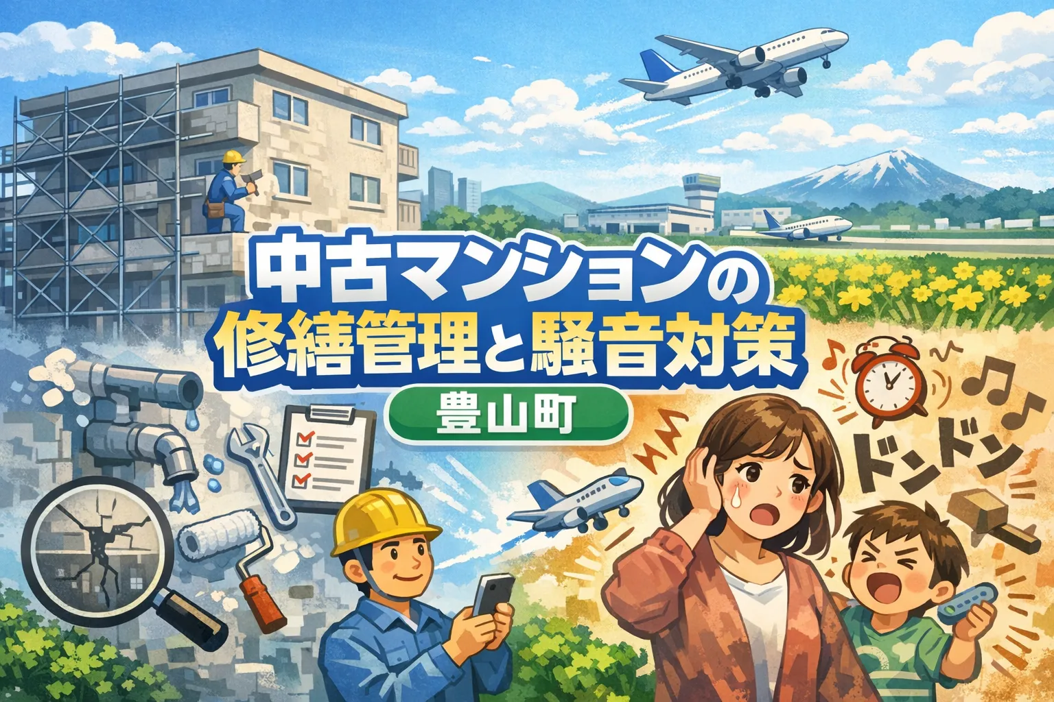 豊山町中古マンションの修繕管理と騒音対策