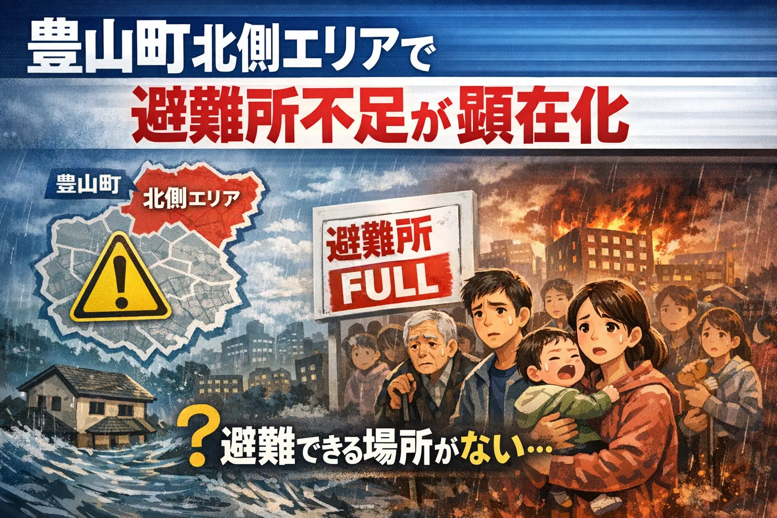豊山町北側 避難所不足と不動産影響