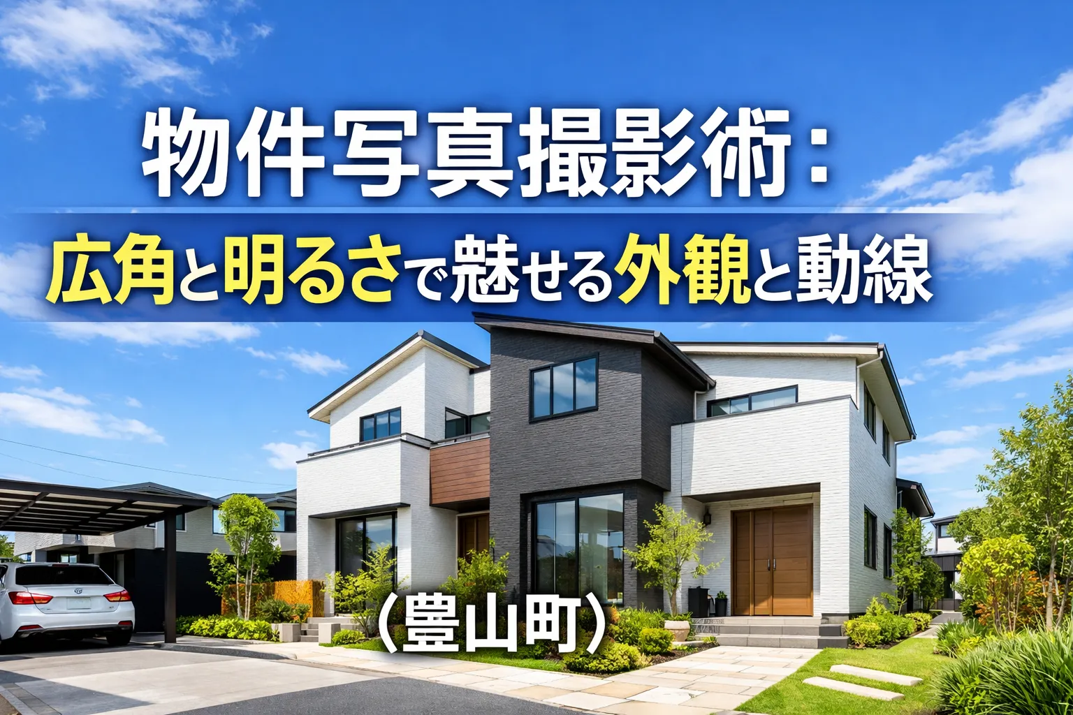 豊山町の物件写真撮影術:広角と明るさで魅せる外観と動線