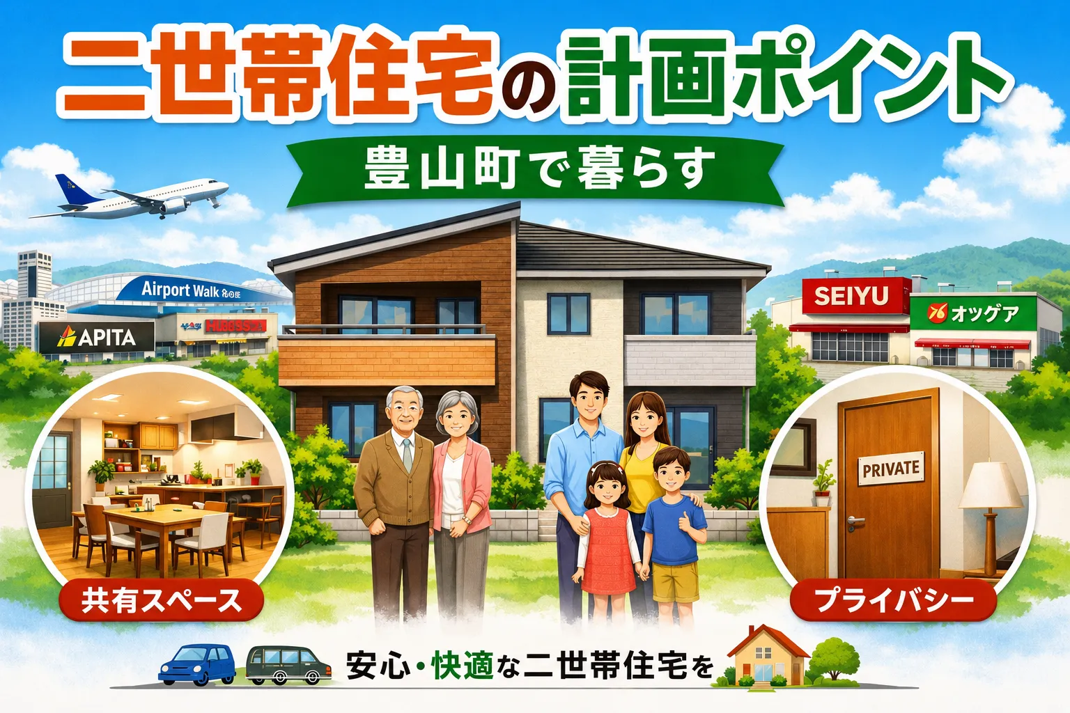 二世帯住宅の計画ポイント【豊山町】